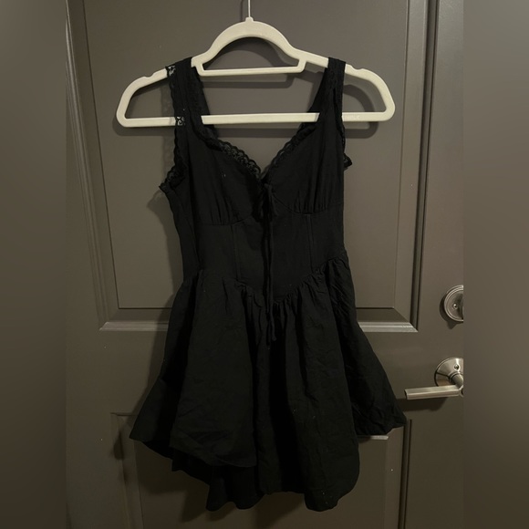 strapless open back dress Scarlett Mini Dress Black
